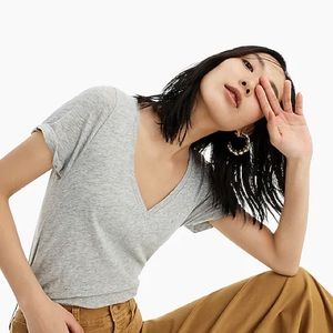 NWT J Crew Vintage cotton V-neck T-shirt